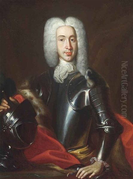 Portrait Of A Gentleman, Traditionally Identified As Count Johann Anton Gotthard Schaffgotsch (1665-1742), Half-length, In Armour, His Right Hand... - view 1