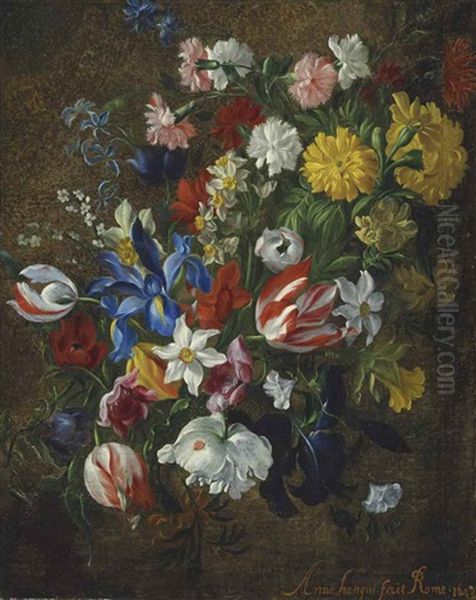Tulips, Irises, Daffodils, Carnations, Hyacinths And Other Flowers - view 1