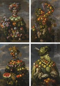 The Four Seasons: Four Anthropomorphic Figures by Giovanni Stanchi