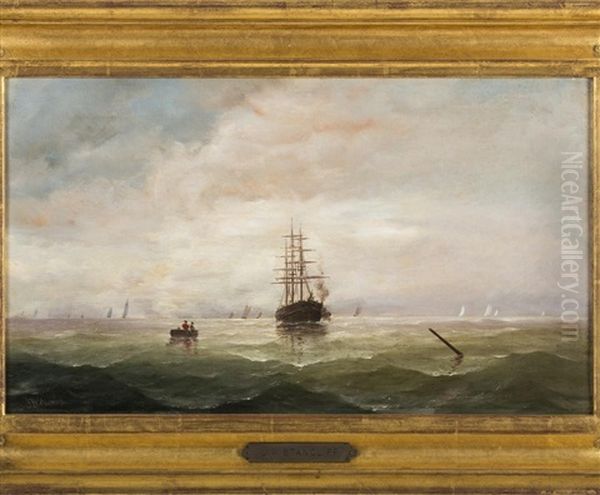 Ship Heading Into A Harbor - view 1