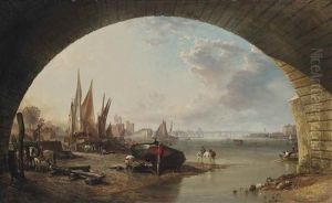 Looking Towards Old Vauxhall Bridge, From Under An Arch Of Westminster Bridge, London
