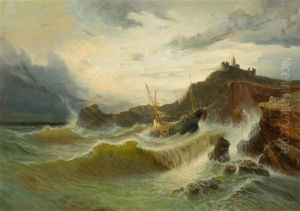 Schiff An Einer Kuste Vor England Schiff An Einer Kuste Vor England