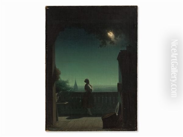 Girl On A Balcony - view 1
