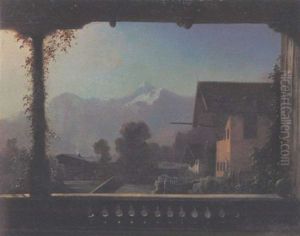 Nachtliche Landschaft Im Tirol by Bernhard Stange