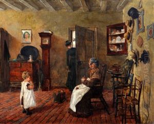 Minding The Infant by Charles Joseph Staniland