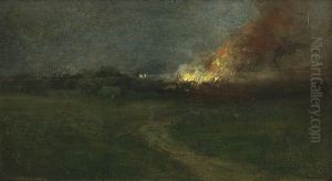 Village On Fire by Jan Stanislawski