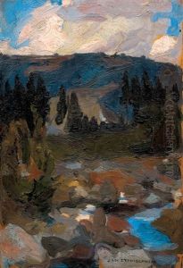 Mountain Landscape by Jan Stanislawski