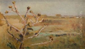 Landscape With Thistles by Jan Stanislawski