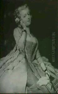 A Half Length Portrait Of A Young Lady Holding A Fan