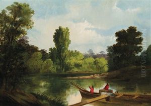 Chinook Indian Guides On The Clackamos River by John Mix Stanley