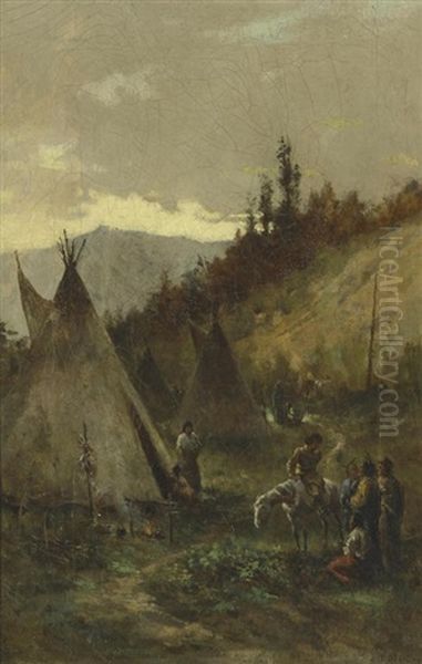 Indian Encampment by John Mix Stanley