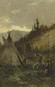 Indian Encampment by John Mix Stanley