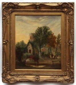 Country Lane With Figures
