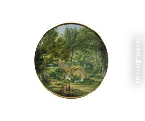 Landscape With Figures Before A Cottage