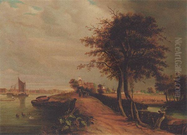 Wherries On Breydon Water, Near Yarmouth - view 1