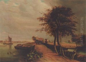 Wherries On Breydon Water, Near Yarmouth