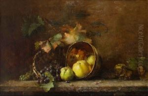 Nature Morte Aux Coings Et Grappes De Raisins