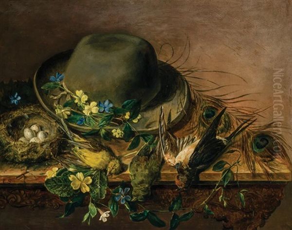 Still Life With Hat, Bird, And Eggs - view 1