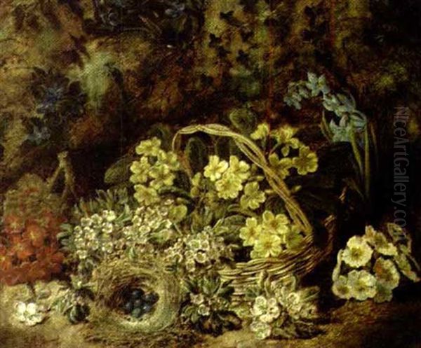 Naturaleza Muerta Con Flores Y Nido - view 1