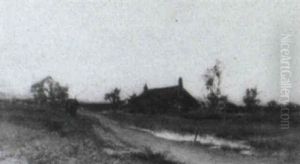 A Homestead On A Moorland Path, Evening by Henry John Sylvester Stannard