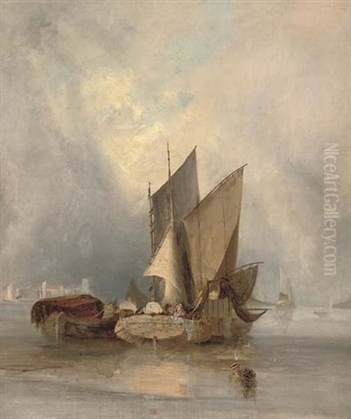 Reflections Of A Becalmed Fishing Fleet - view 1