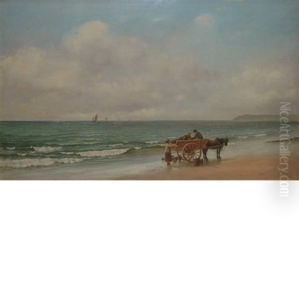 Horse Cart By The Sea - view 1