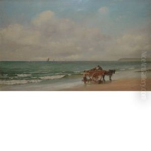 Horse Cart By The Sea by Horace Hughes Stanton