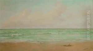 Waves Breaking On A Sandy Beach, Shipping On The Horizon by Horace Hughes Stanton