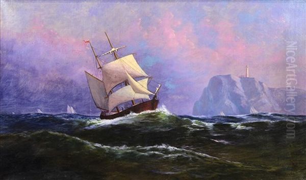 Passing Montauk Point, 1880 - view 1