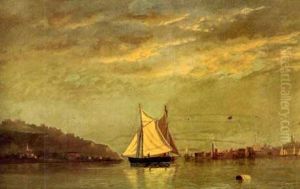 Harbor Scene At Sunset by Franklin Stanwood
