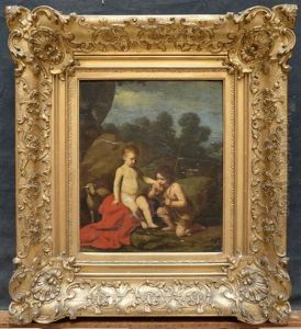 The Child Jesus With Saint John The Baptist by Massimo Stanzione