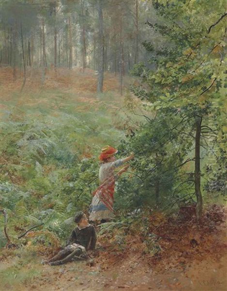 Gathering Blackberries - view 1