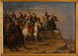 Cavaliers Arabes by Julius Josephus Gaspard Starck