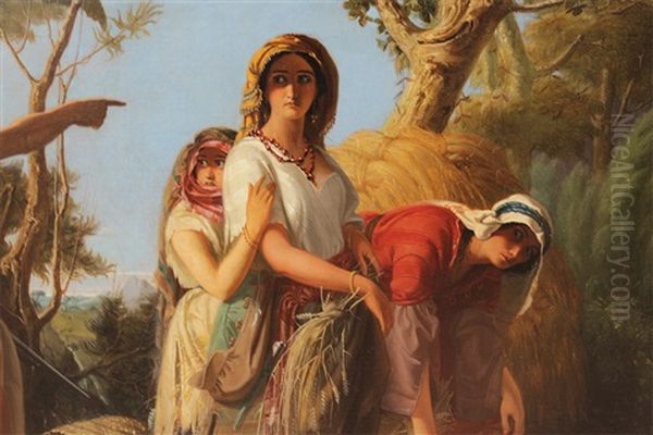 Boaz Speaks To Ruth At The Barley Field - view 1