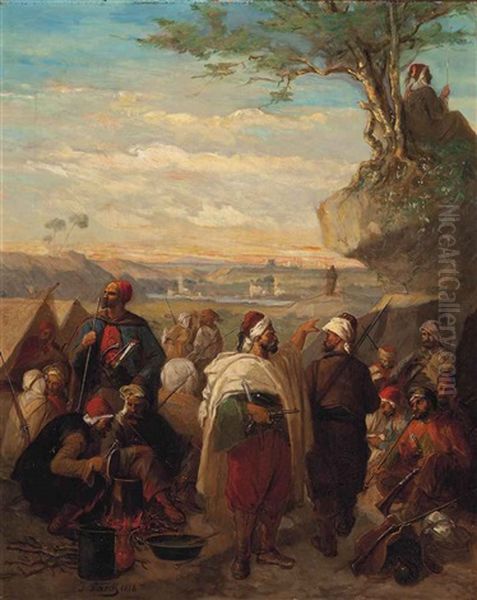 The Ottoman Encampment At Dusk - view 1