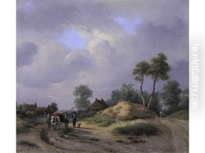 Untitled - Peasant With Hay Wagon