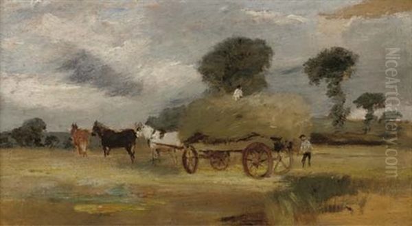 Hay Making (+ A Horse Study, Verso) - view 1