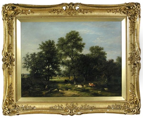Cattle In A Wooded Landscape - view 1