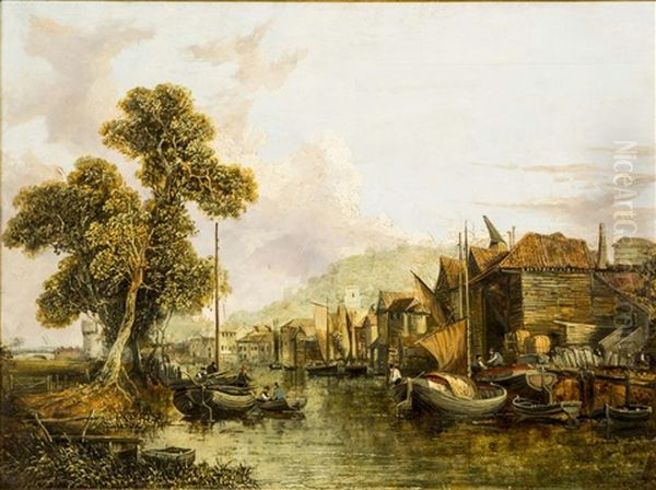 Untitled - Boats In A Harbour - view 1