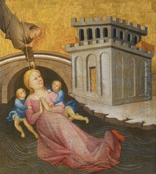 A Franciscan Saint Miraculously Saving A Woman From Drowning - view 1