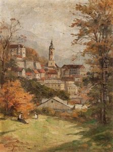 View Of The Stiftskirche In Baden-baden
