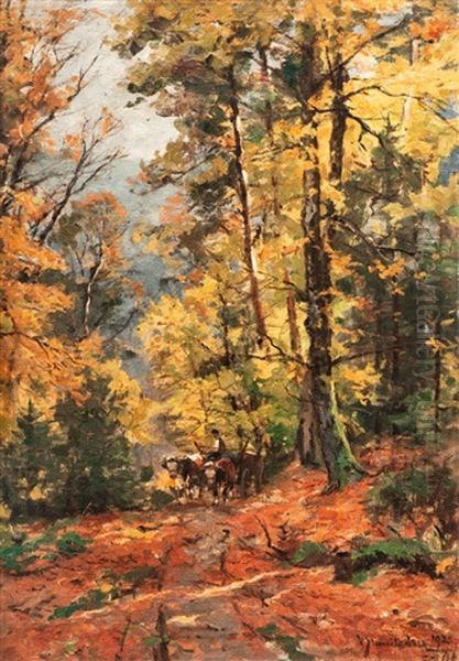 Ochsenkarren Im Wald - view 1