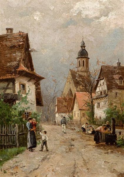 Strasenszene In Steinmauern Bei Rastatt - view 1