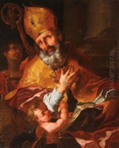 Saint Augustine With Angels Saint Augustine With Angels