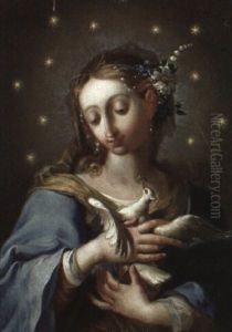 Mystische Verm,hlung Der Jungfrau Maria by Jakob Karl Stauder