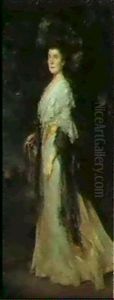 A Portrait Of Countess Conrad Von Hotzendorf by Viktor Stauffer