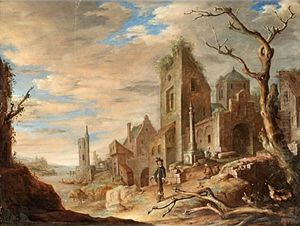 Flanor Och Rastande Utanfor Stadsmuren by Jan Adriaensz van Staveren