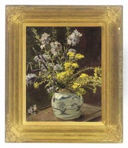 Summer Flowers In A Chinese Vase