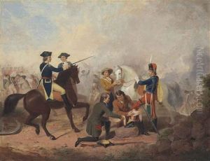 Washington And Lafayette At The Battle Of Brandywine by Junius Brutus Stearns