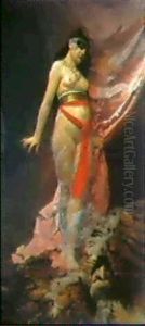 Salome Mit Dem Haupt Des Hl. Johannes by Paul Albert Steck